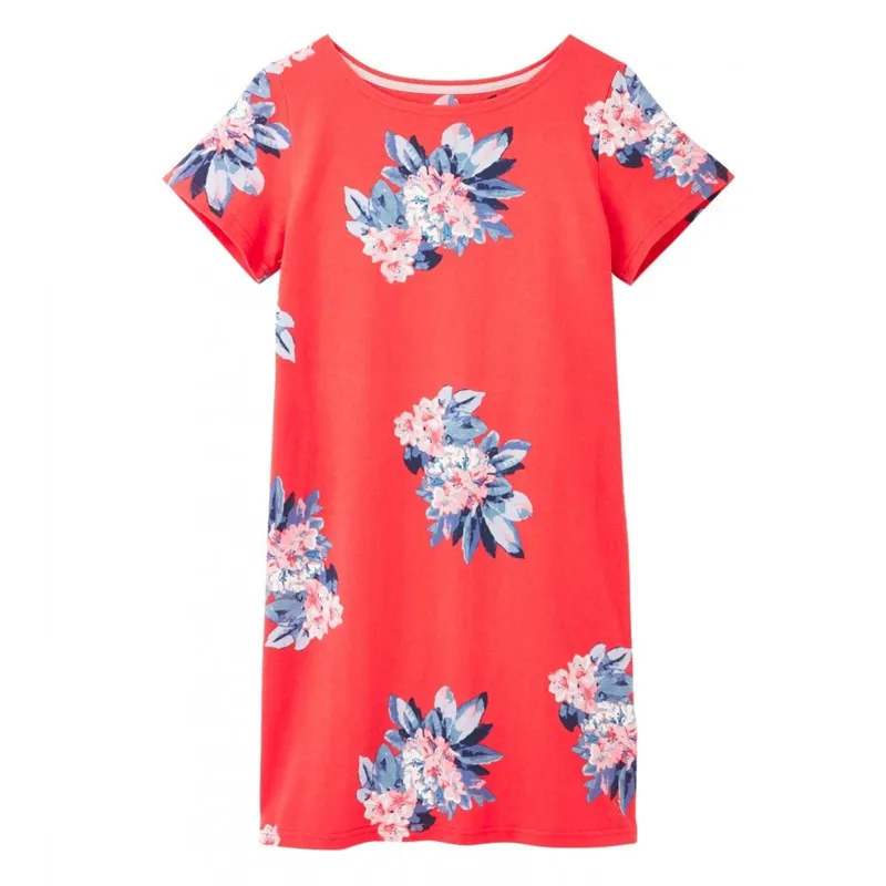 Joules Riviera Printed Dress - Floral Red