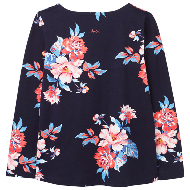 Joules Harbour Long Sleeve Jersey Top - Navy Floral-1