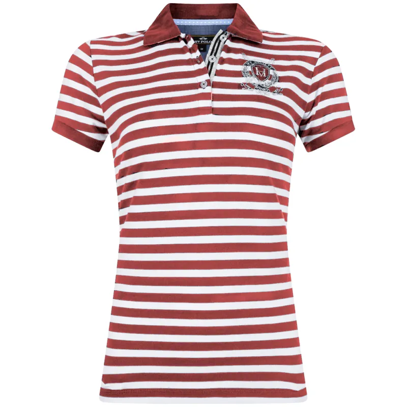 HV Polo Ariel Ladies Polo Shirt - Pepper/Optical White