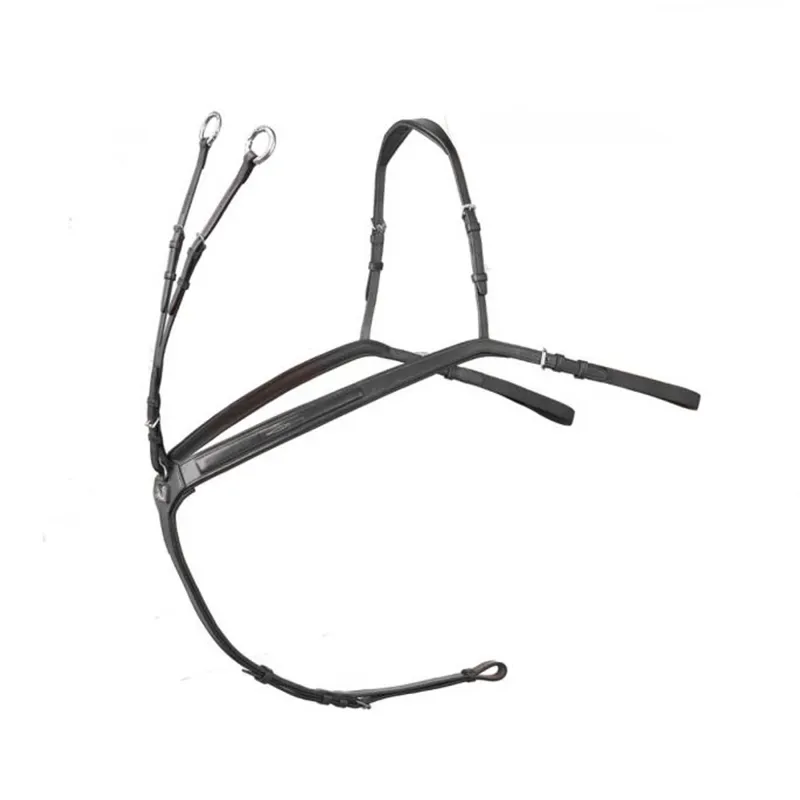 Prestige Evo Sport Fancy Stitching Long Bridge Breastplate - Black