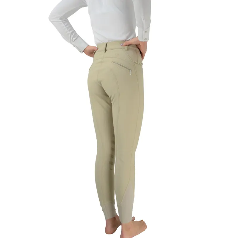 Hy Equestrian Thermal Softshell Breeches - Beige-1