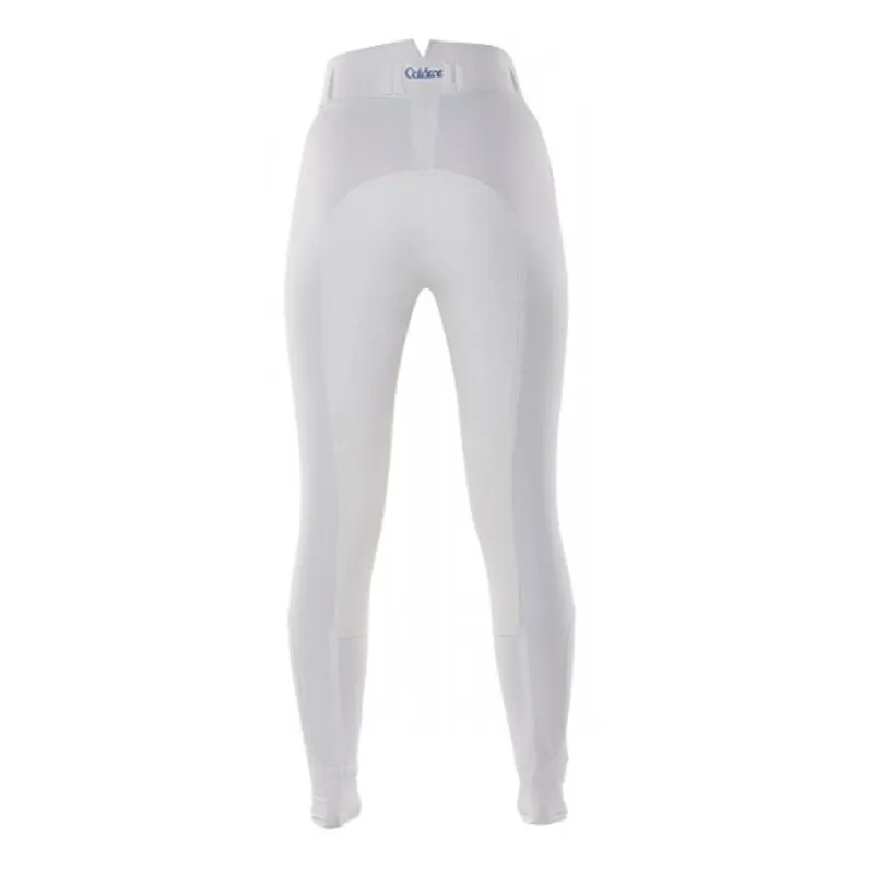 Caldene Hartpury High Rise Full Seat Breeches - White-1