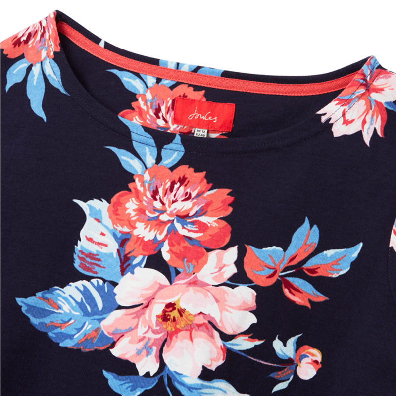 Joules Harbour Long Sleeve Jersey Top - Navy Floral-2