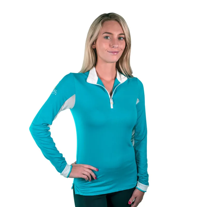 Kastel Charlotte Signature Long Sleeve Top - Teal/White
