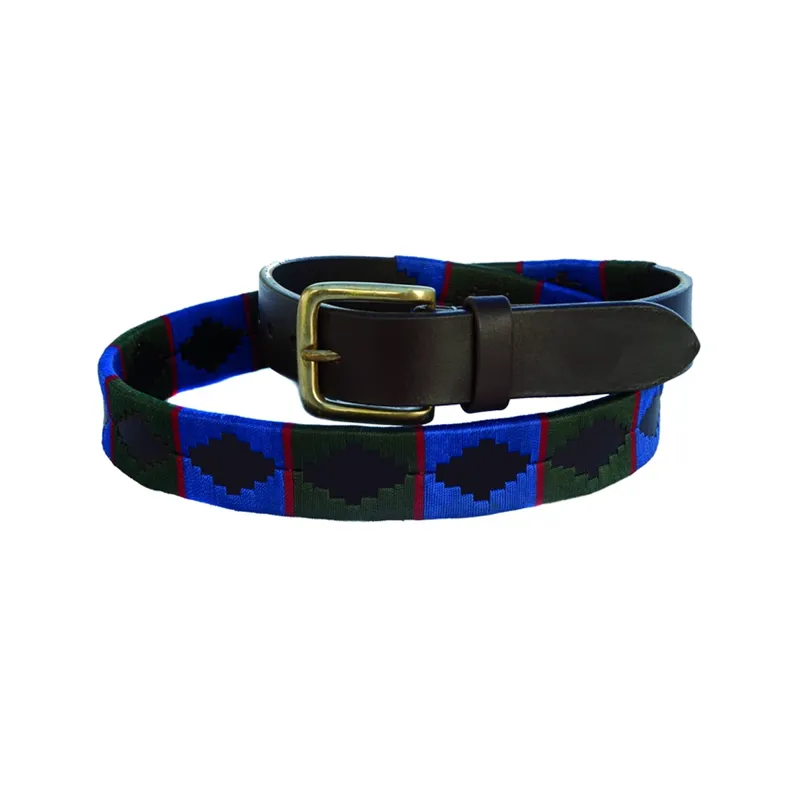 Chukka Gonzalo Polo Belt - Navy/Green/Red Stripe