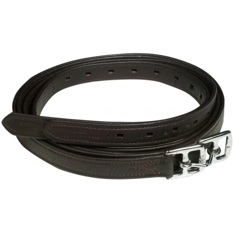 Schockemohle Colorado Stirrup Leathers - Espresso/Silver