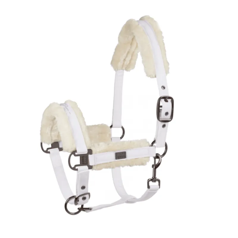 Eskadron Glossy Faux Fur Headcollar Platinum Pure Ltd. 2018 - White