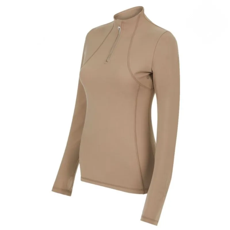 My LeMieux Liberte Zipped Base Layer - Mink -1