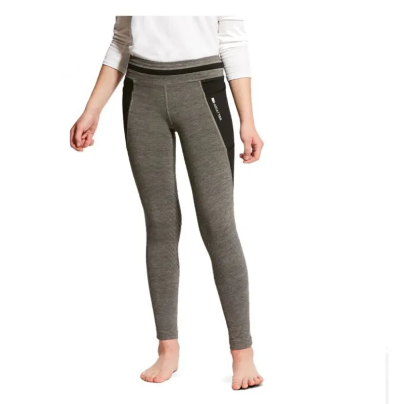 Ariat Youth Freja KP Cooling Riding Tights - Charcoal-1