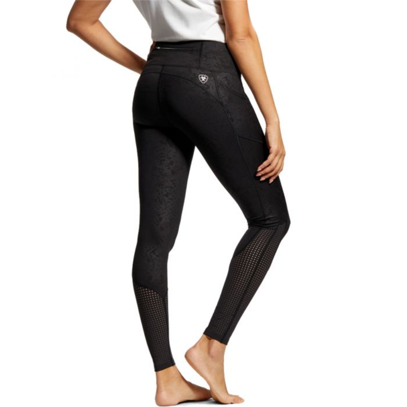 Ariat Womens EOS KP Riding Tights - Black Camo Emboss-1