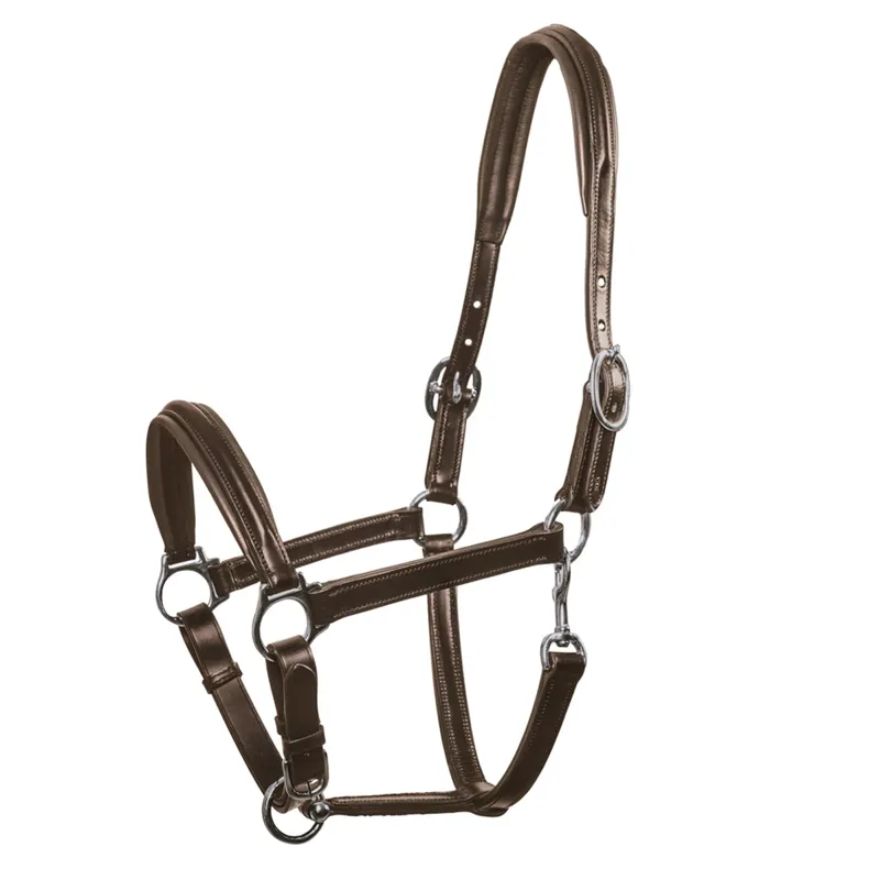 Schockemohle Ulm Leather Headcollar - Brown/Silver