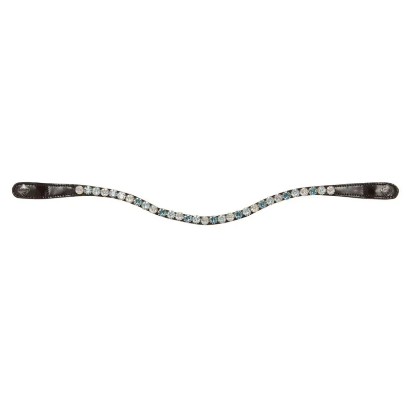 LeMieux Spectrum Diamante Browband - Brown/Petrol