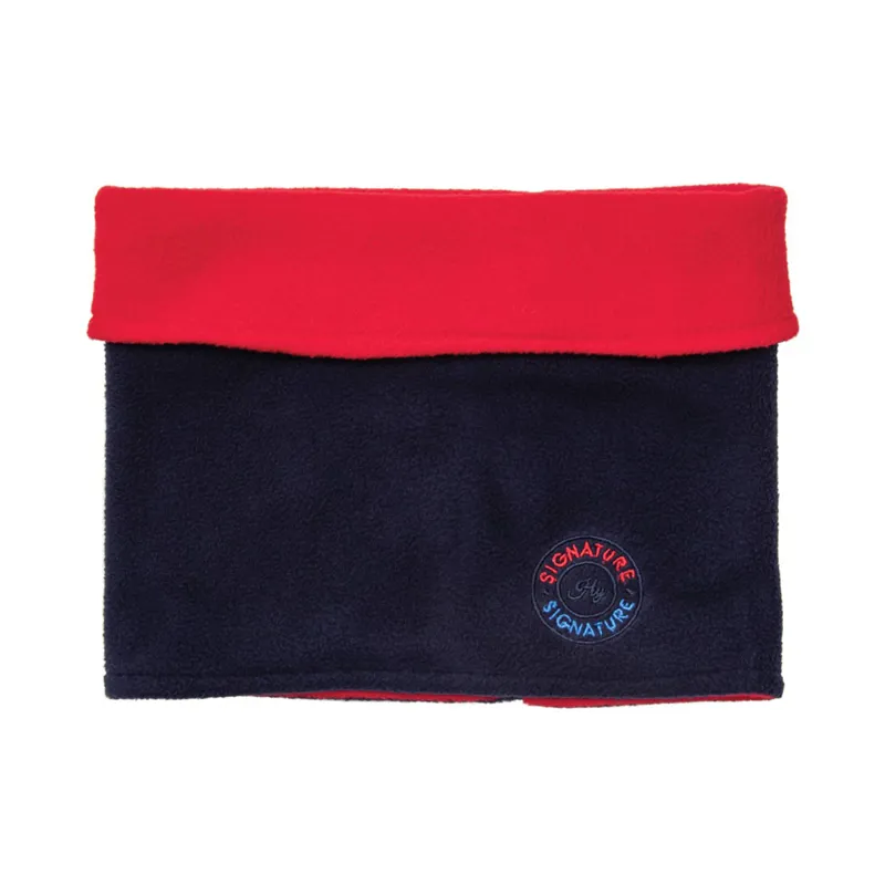 Hy Signature Soft Fleece Neck Warmer - Navy/Red	