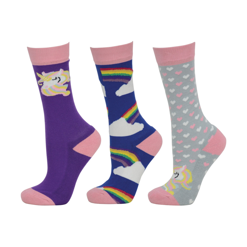 Hy Equestrian Unicorn Socks - 3 Pack