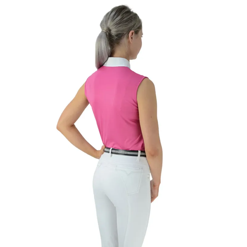 Hy Equestrian Sophia Sleeveless Show Shirt - Raspberry Pink-1