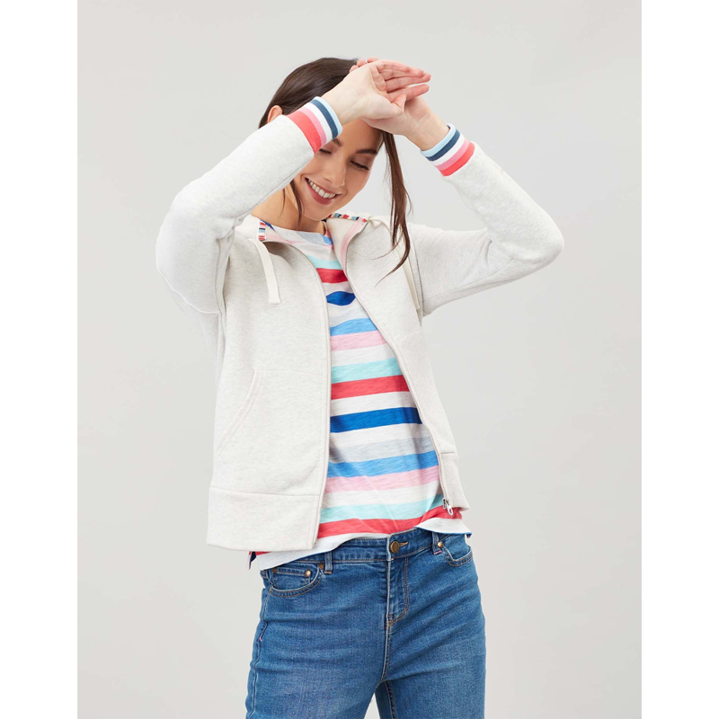 Joules Kirstie Neat Fit Hoodie - Grey Marl-1