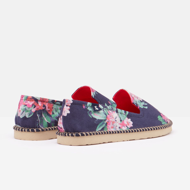 Joules Flipadrille Summer Shoe - Dark Blue Floral-1