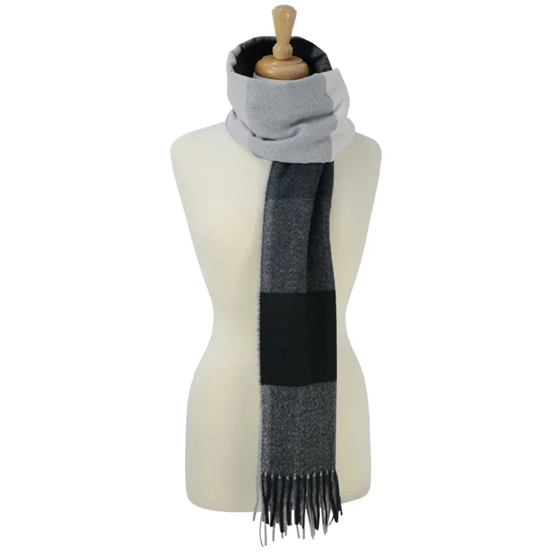 Hy Equestrian Cumbria Soft Touch Scarf - Black/White/Grey