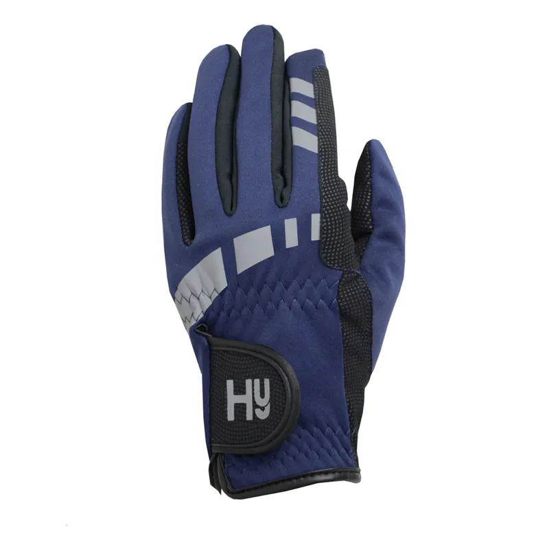 Hy Equestrian Extreme Reflective Softshell Gloves - Navy