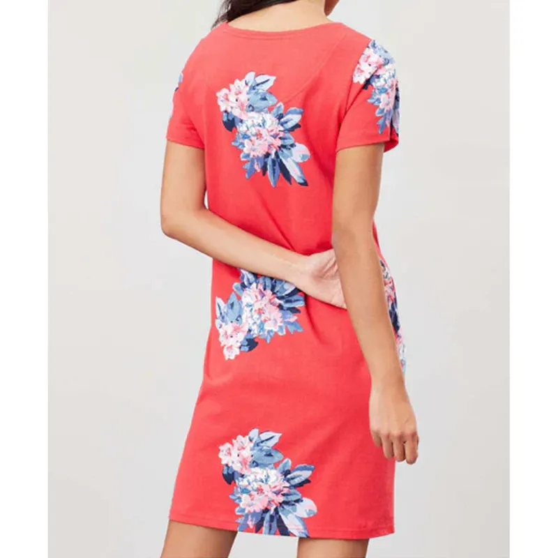 Joules Riviera Printed Dress - Floral Red-2