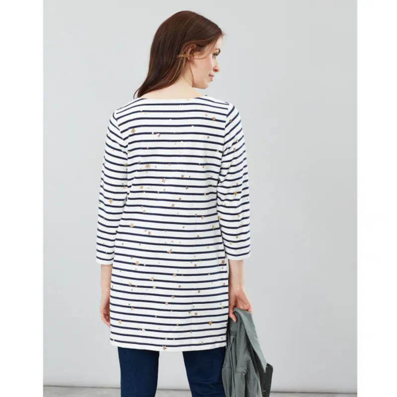 Joules Quinn Ladies Printed Tunic - Rose Gold Star Stripe-2