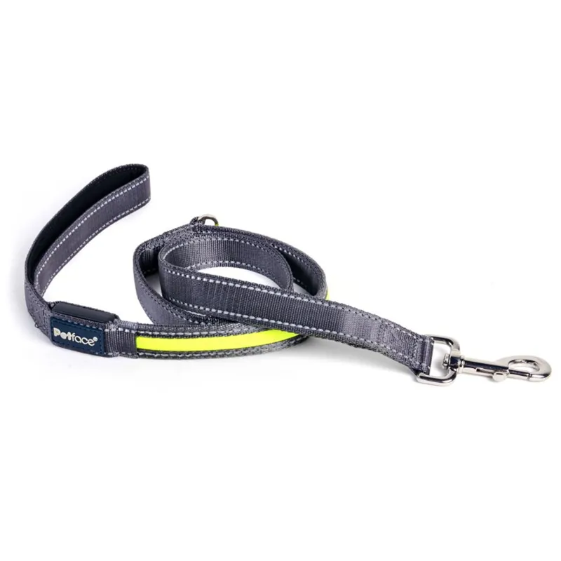 Petface Reflective Flashing Lead - Yellow