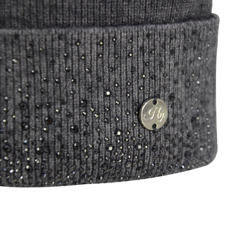 Hy Equestrian Two Toned Alaska Bobble Hat - Grey/Black	-1