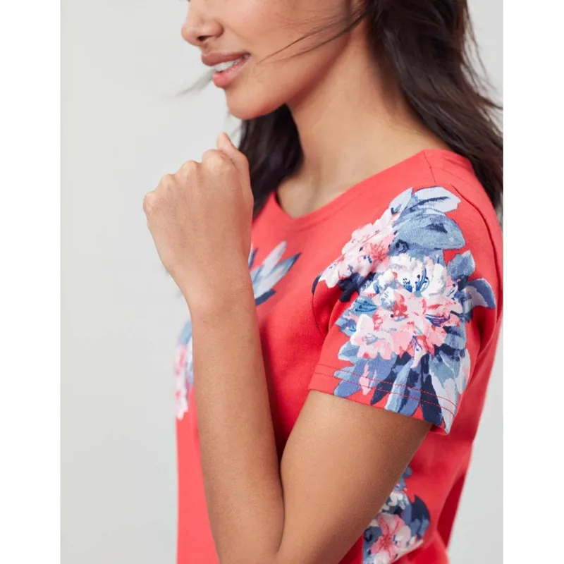 Joules Riviera Printed Dress - Floral Red-3