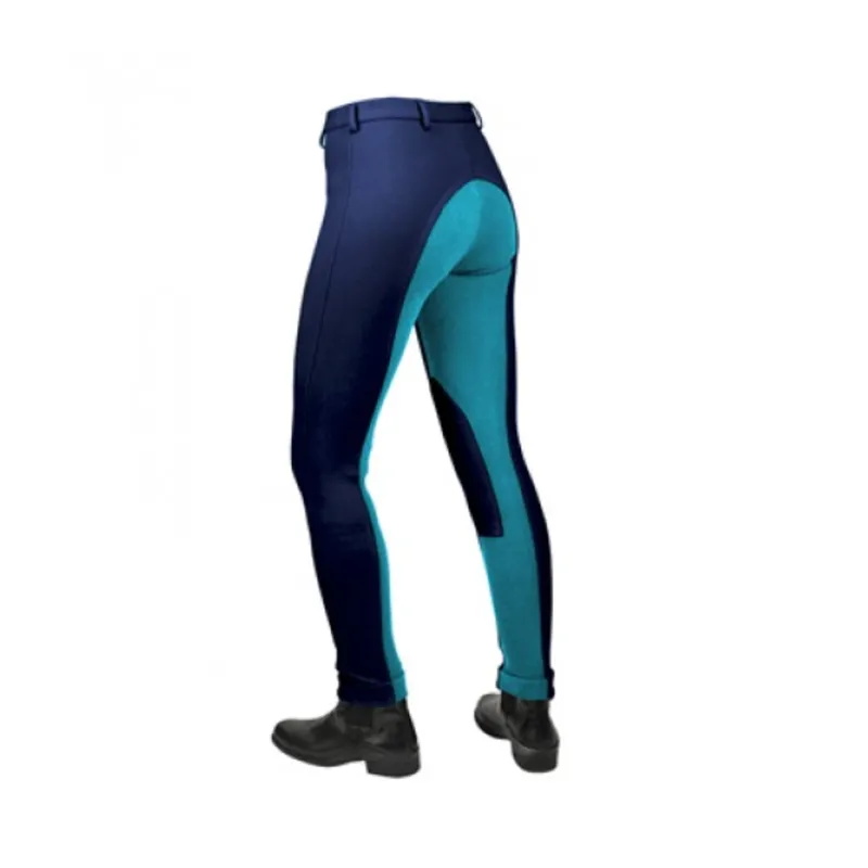 Saddlecraft Jiggy Jods 2 Tone Childs - Navy/Aqua