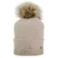 Hy Equestrian Two Toned Alaska Bobble Hat - Beige/Gold