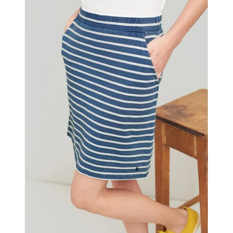 Joules Portia Jersey Skirt - Blue Stripe-2