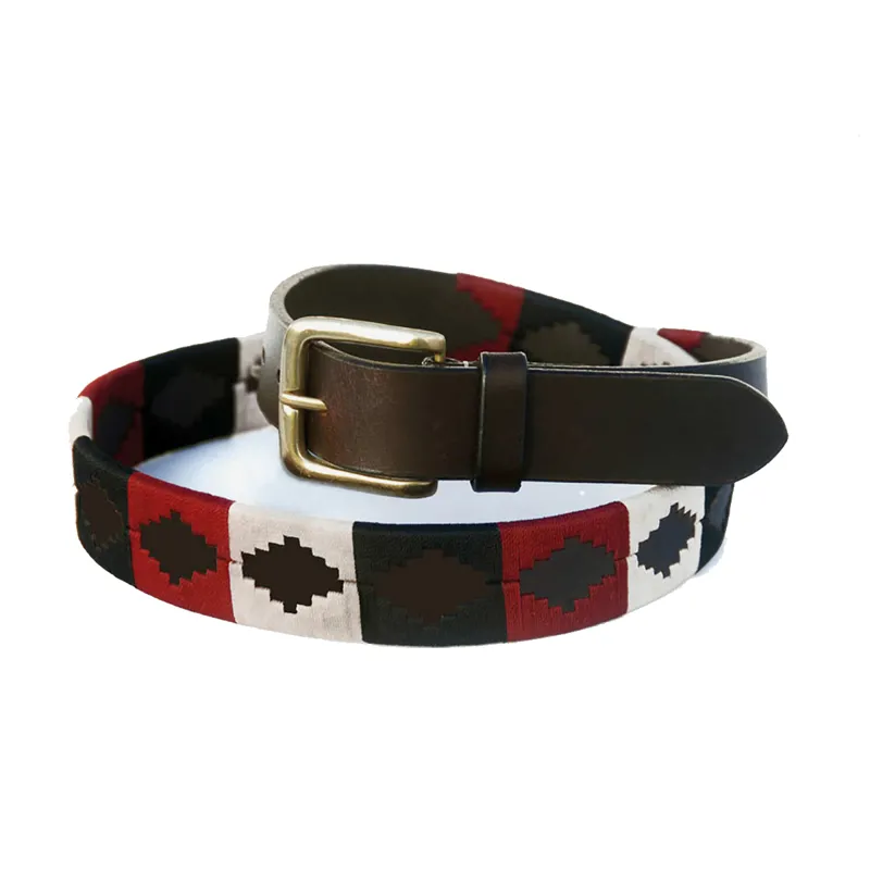 Chukka Diego Polo Belt - Red/Black/White