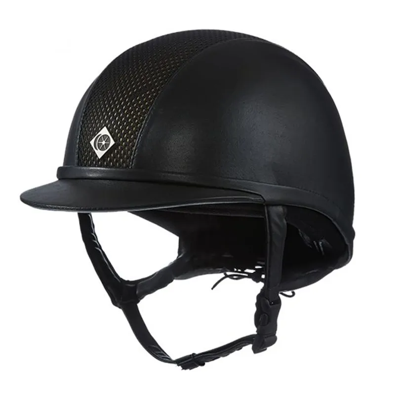 Charles Owen AYR8 Leather Look Plus Riding Hat - Black