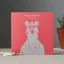 Deckled Edge Colour Block Card - Happy Birthday - Princess