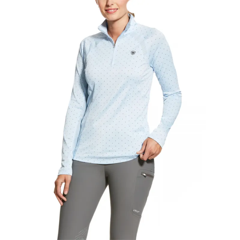 Ariat Womens Sunstopper 2.0  Baselayer - Blue Cashmere Dot