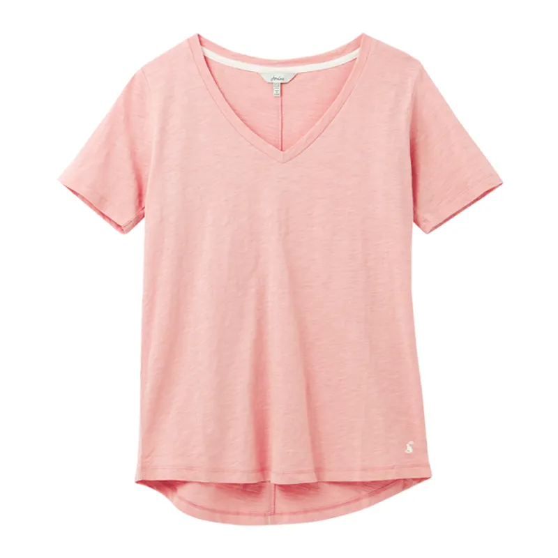 Joules Celina Drapey V Neck Top - Pale Pink