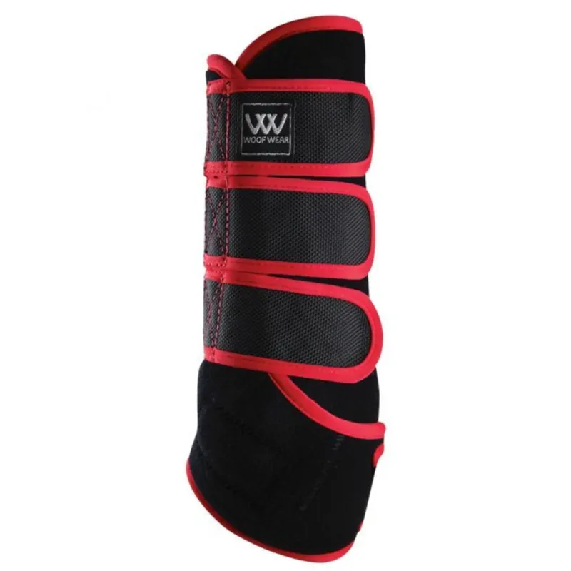 Woof Wear Dressage Training Wraps - Black/Royal Red