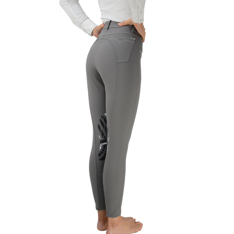 Hy Equestrian Corby Cool Ladies Breeches - Grey-1