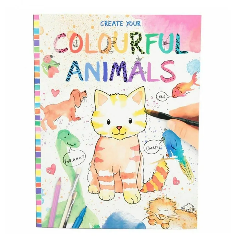 Create Your Colourful Animals Colouring Book 