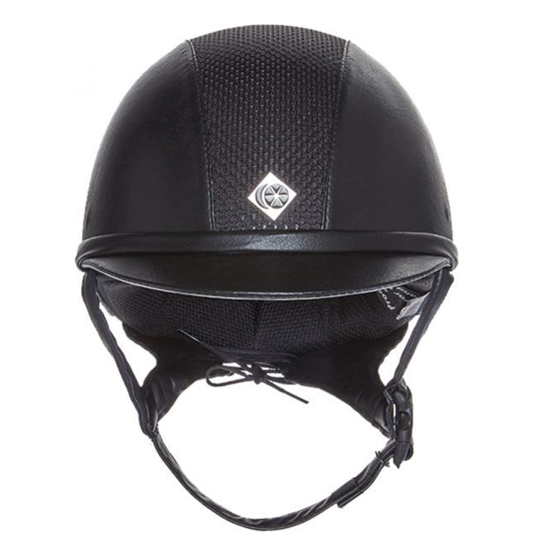 Charles Owen AYR8 Leather Look Plus Riding Hat - Black-1