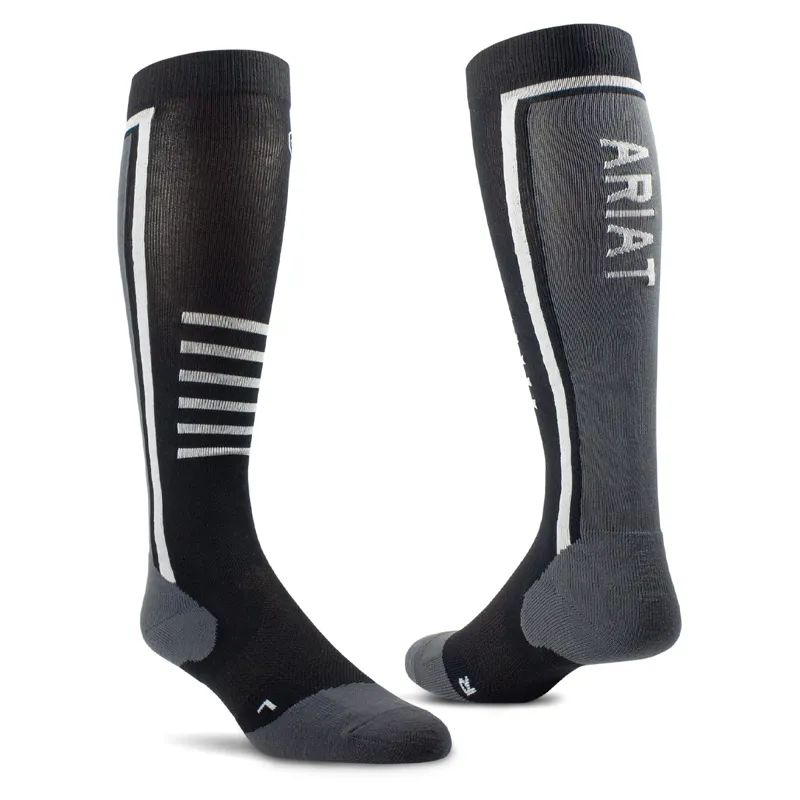 AriatTEK Slimline Performance Socks - Black/Sleet