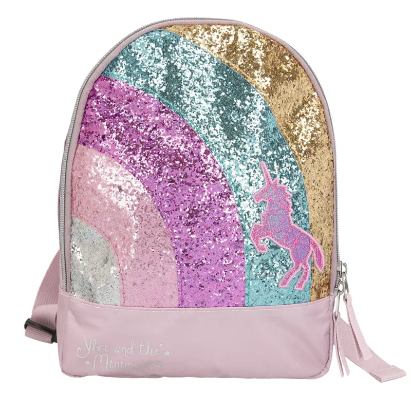 Ylvi Rainbow Glitter Unicorn Small Backpack 