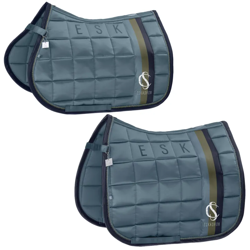 Eskadron Big Square Matt Gloss Saddlecloth Classic Sports SS25 - Steel Blue