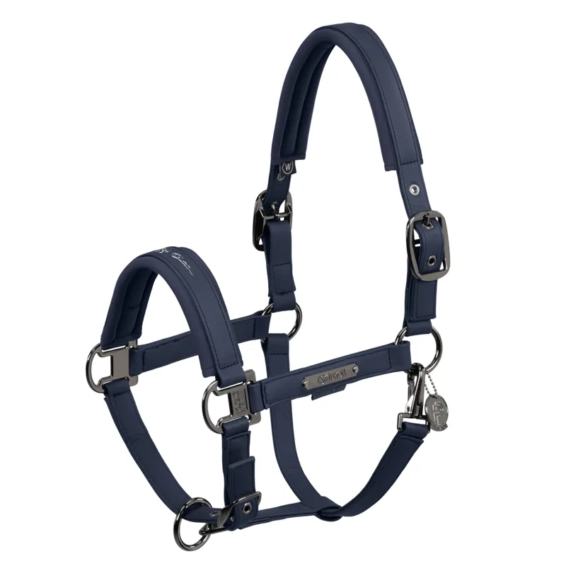 Eskadron Double Pin Faux Leather Headcollar Platinum AW24 - Atlantic Blue