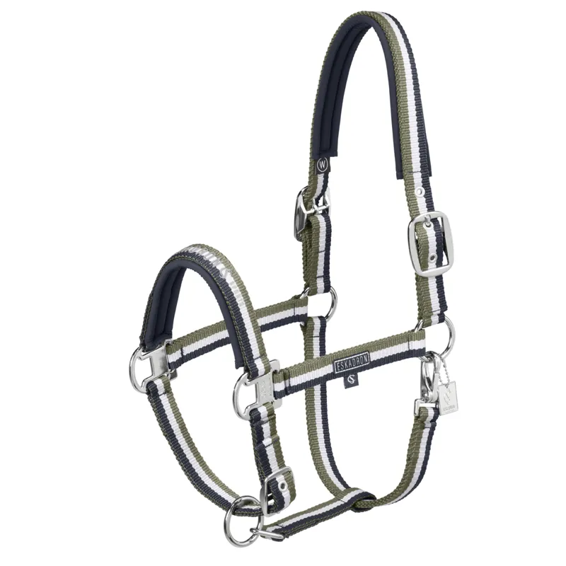 Eskadron Double Pin Headcollar Classic Sports SS25 - Navy/Greige/Dusty Olive