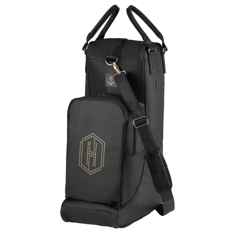 Eskadron Faux Leather Boot and Hat Bag - Black