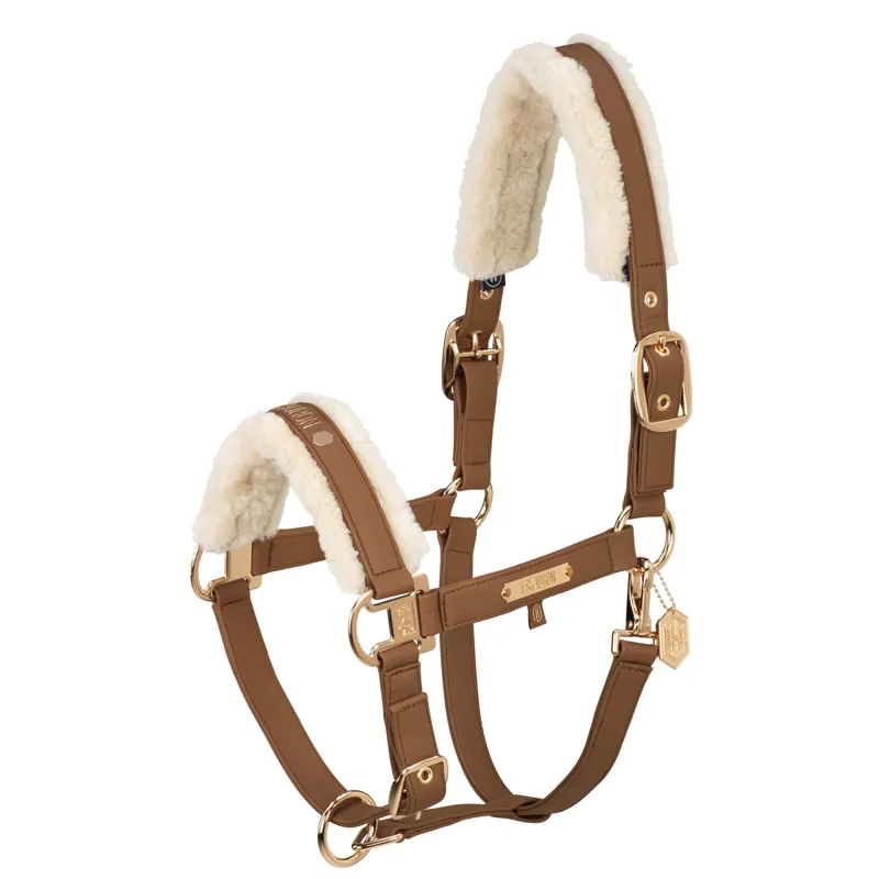 Eskadron Faux Leather Double Pin Headcollar Heritage AW24 - Almond