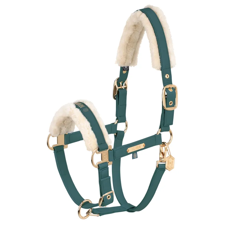 Eskadron Faux Leather Double Pin Headcollar Heritage AW24 - Vintage Green