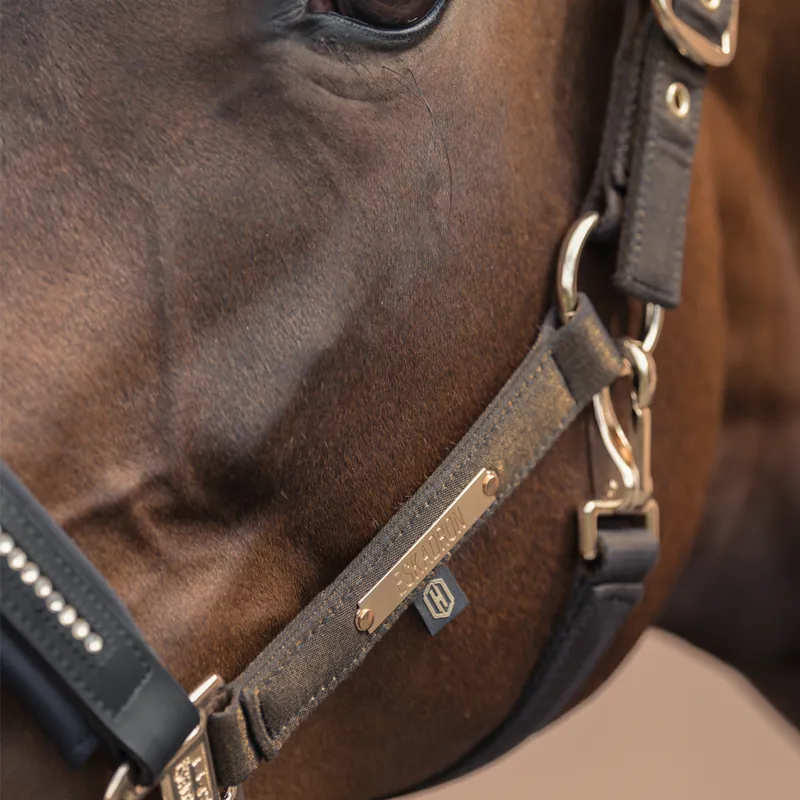 Eskadron Glam Crystal Double Pin Headcollar Heritage AW24 - Black-2
