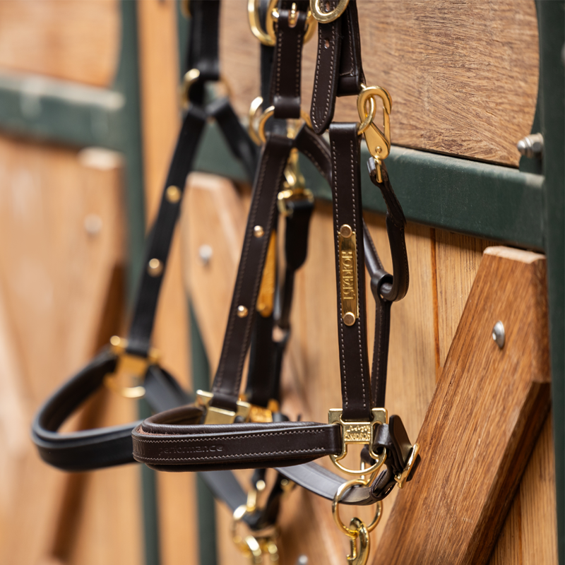 Eskadron Leather Elegance Headcollar - Dark Brown-1